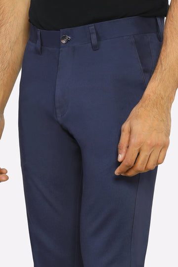 Navy Blue Smart Fit Cotton Chino