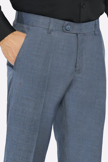 Blue Smart Fit Formal Trouser