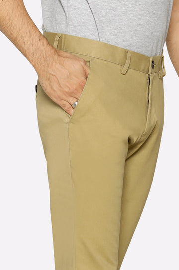 Khaki Smart Fit Cotton Chino