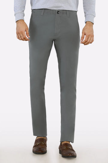 Grey Smart Fit Cotton Chino