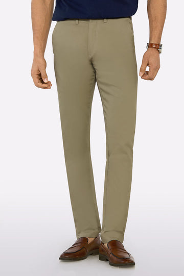 Medium Brown Smart Fit Cotton Chino