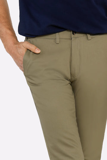 Medium Brown Smart Fit Cotton Chino