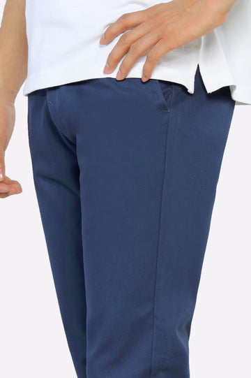 Navy Smart Fit Cotton Chino