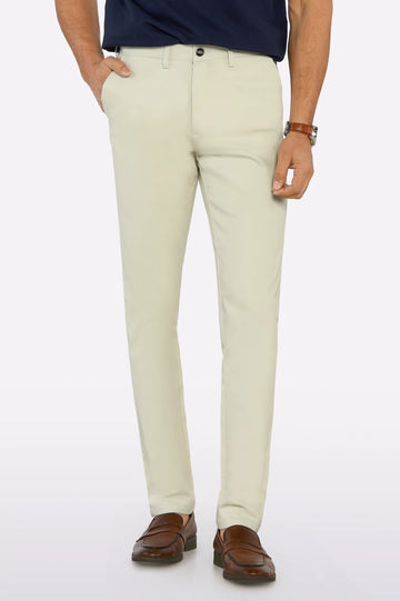 Off White Smart Fit Cotton Chino