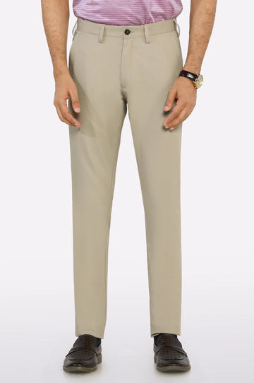 Beige Smart Fit Cotton Chino