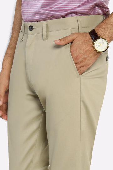 Light Khaki Smart Fit Cotton Chino