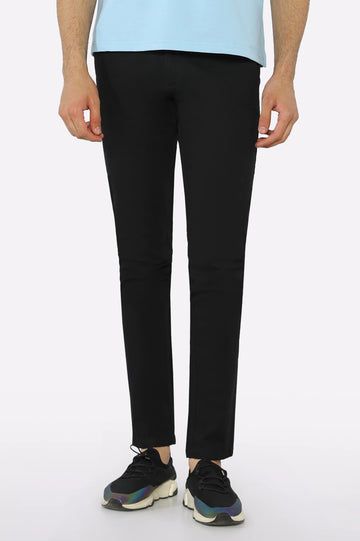 Black Smart Fit Cotton Chino