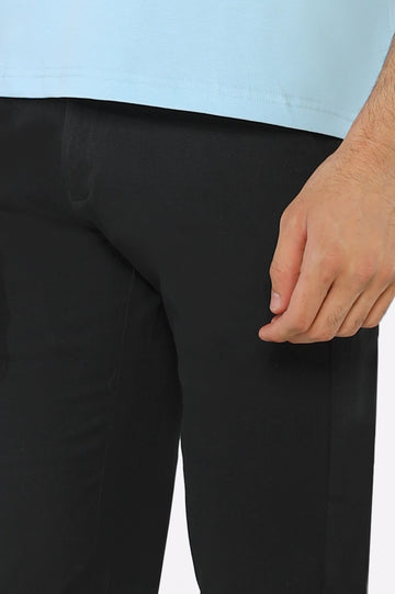 Black Smart Fit Cotton Chino