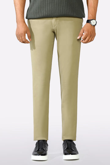 Khaki Smart Fit Cotton Chino