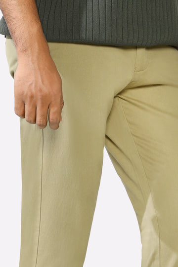 Khaki Smart Fit Cotton Chino