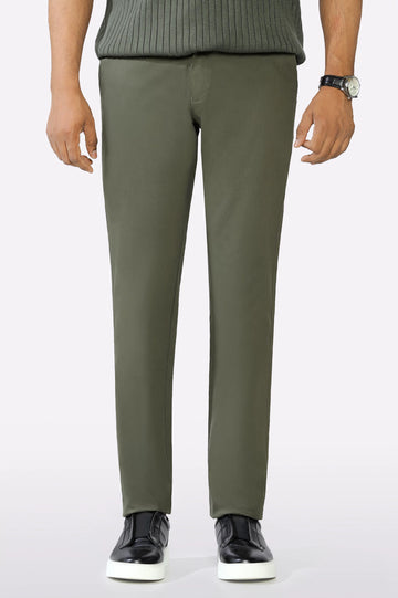 Olive Smart Fit Cotton Chino
