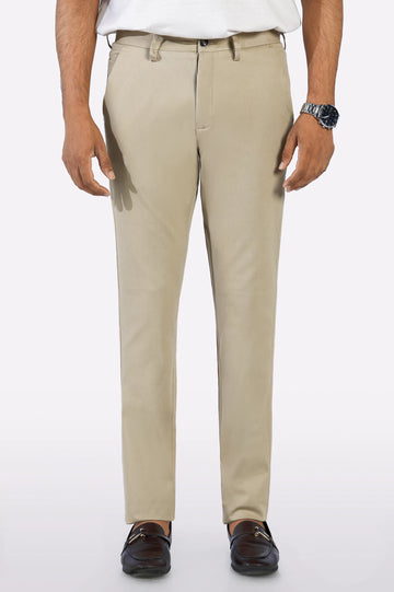 Light Khaki Smart Fit Cotton Chino
