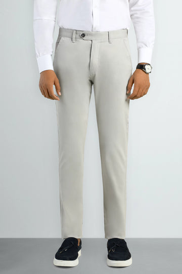 Light Grey Smart Grey Cotton Chino