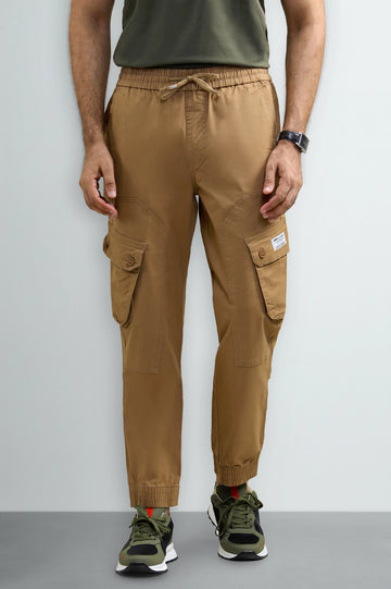 Khaki Smart Fit Cargo Pants