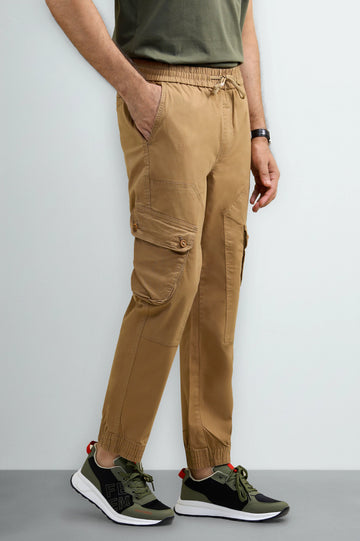 Khaki Smart Fit Cargo Pants