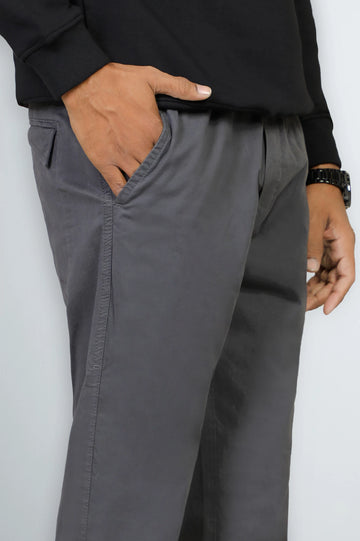 Dark Grey Smart Fit Cotton Pants