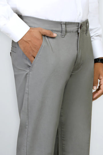 Dark Grey Smart Fit Cotton Pants