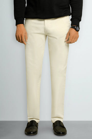 Off White Smart Fit Cotton Pants