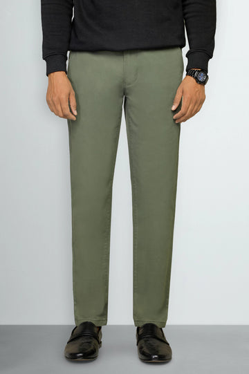 Olive Smart Fit Cotton Pants