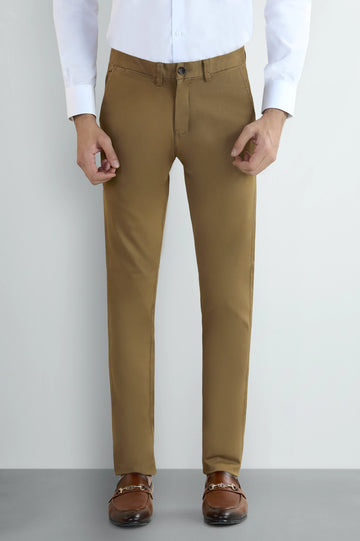 Brown Smart Fit Cotton Chino