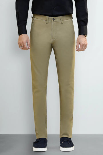 Light Khaki Smart Fit Cotton Chino