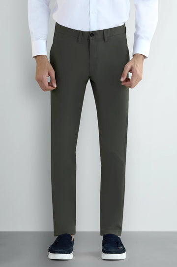 Olive Smart Fit Cotton Chino