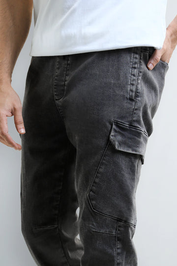 Charcoal Smart Fit Cargo Pants