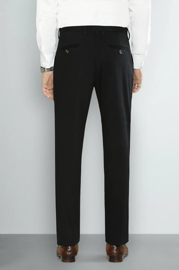 Black Regular Fit Cotton Chino