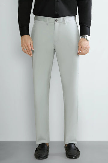 L-Grey Cotton Chino