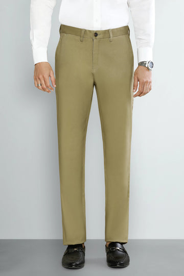 Light Khaki Regular Fit Cotton Chino