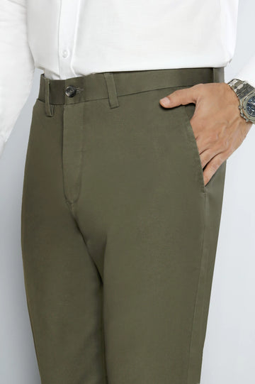 Olive Cotton Chino