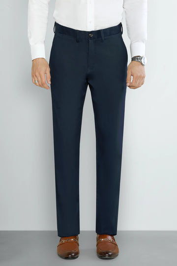 Royal Blue Regular Fit Cotton Chino