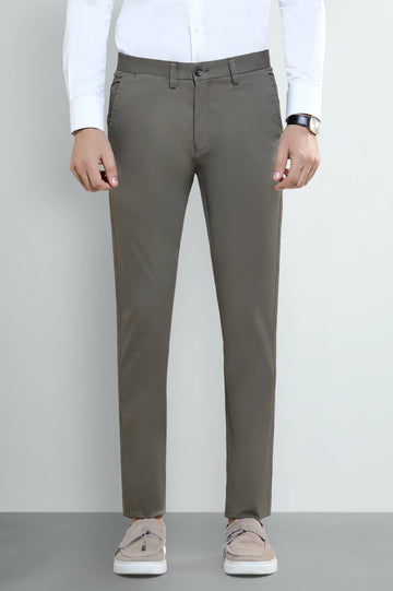 Dark Khaki Smart Fit Cotton Chino