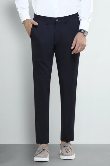 Navy Blue Smart Fit Cotton Chino