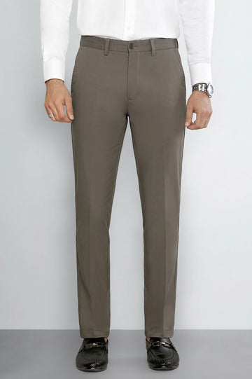 Grey Smart Fit Cotton Chino