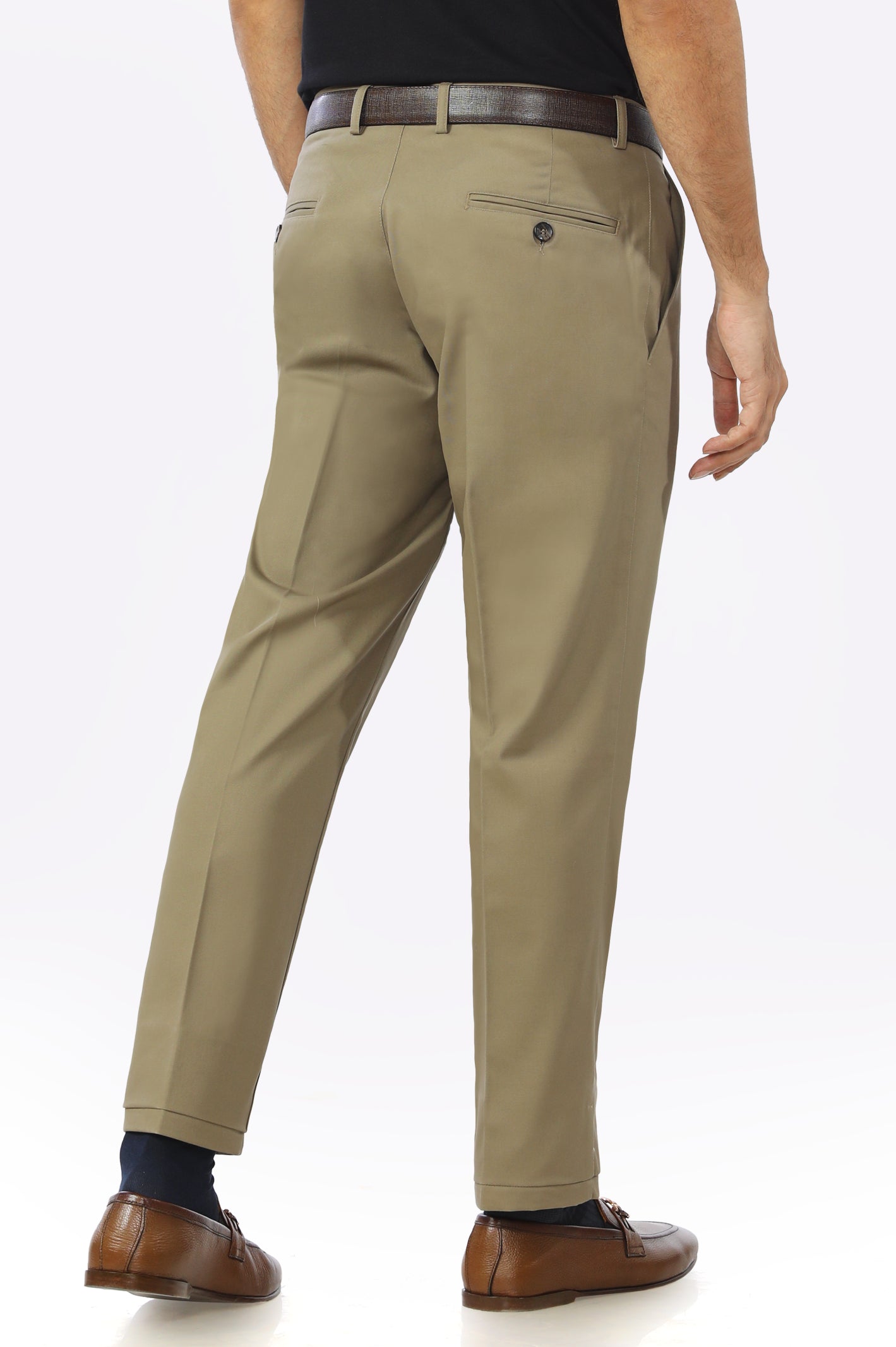 Brown Formal Cotton Trouser From Diners