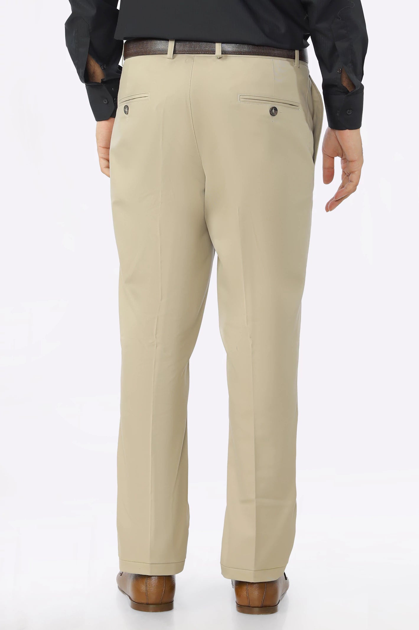 Khaki Formal Cotton Trouser From Diners