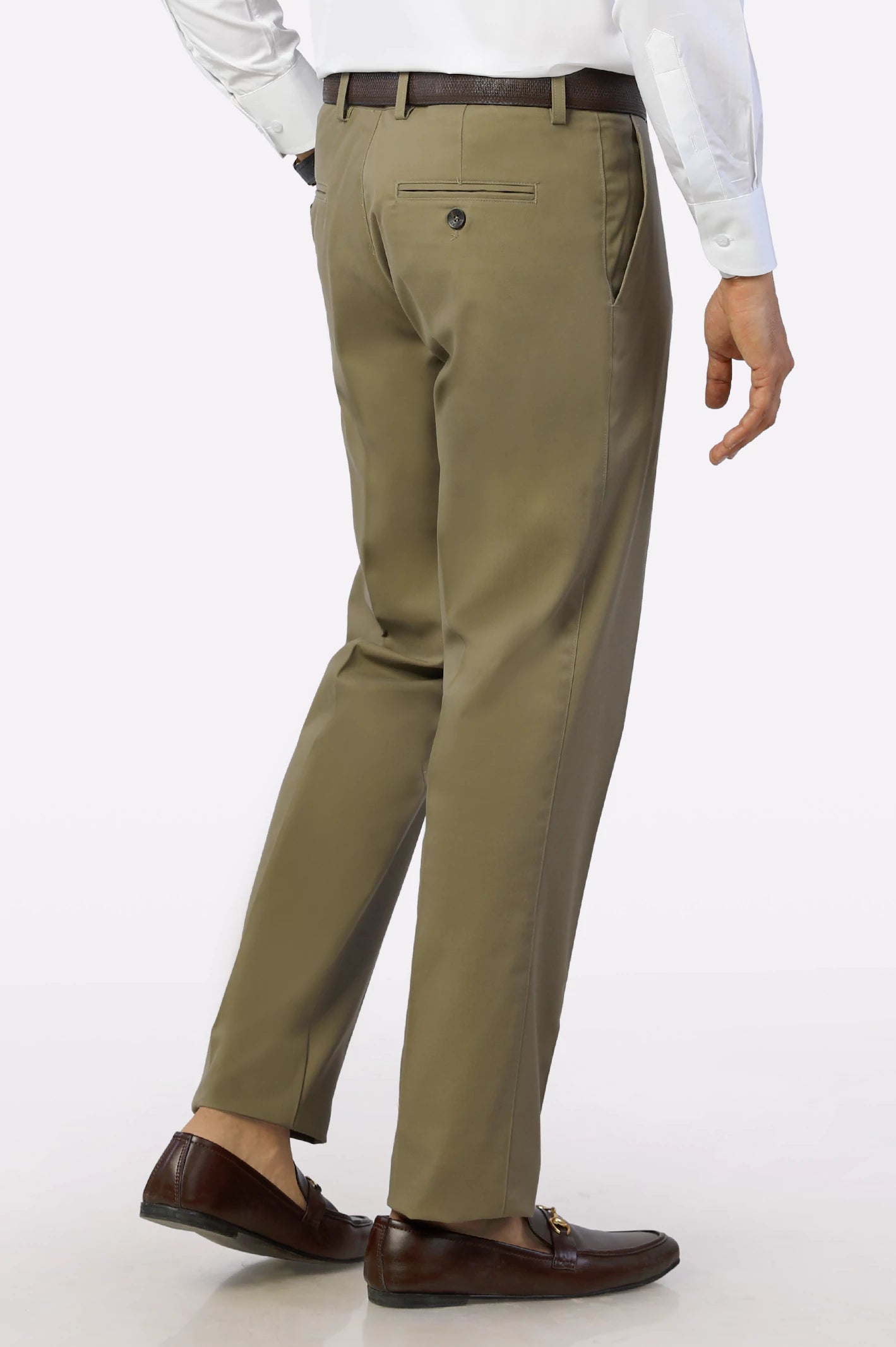 Brown Regular Fit Cotton Trouser From Diners