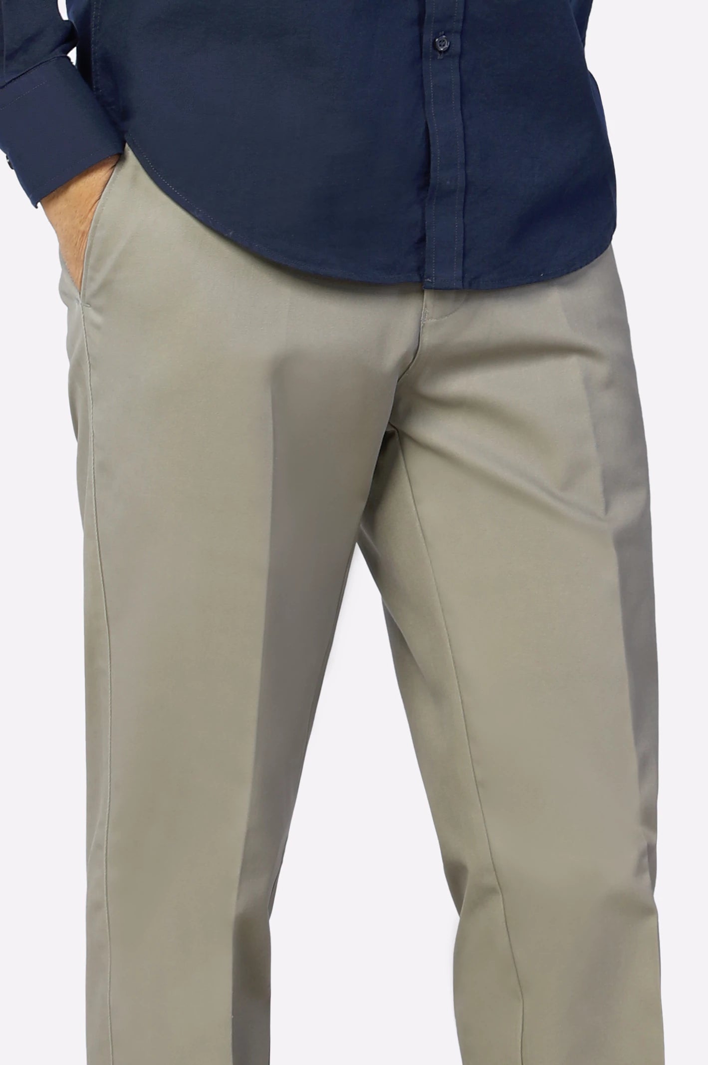 Sand Regular Fit Cotton Trouser From Diners