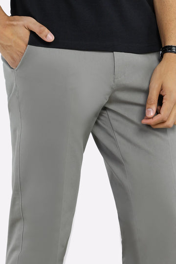 Beige Regular Fit Cotton Trouser