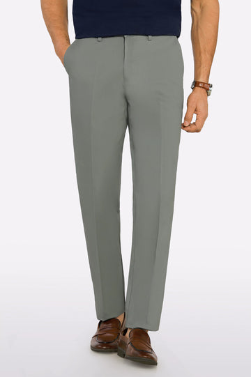Charcoal Smart Fit Cotton Trouser