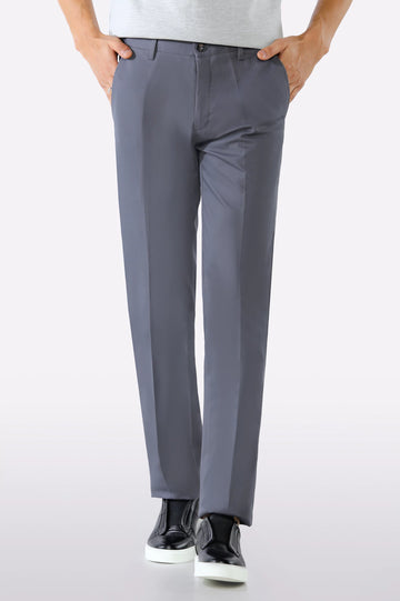 Grey Smart Fit Cotton Trouser