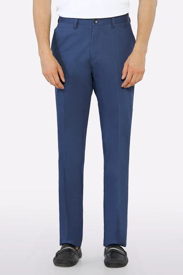 Navy Blue Smart Fit Cotton Trouser