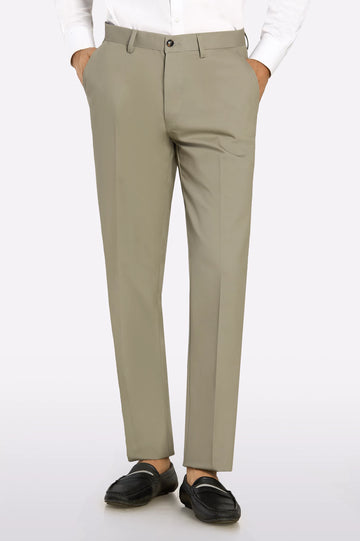 Sand Smart Fit Cotton Trouser
