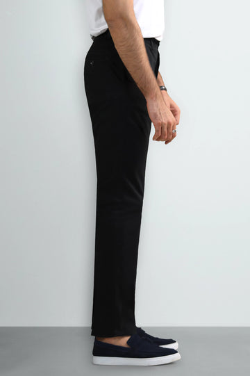 Black Smart Fit Cotton Trouser