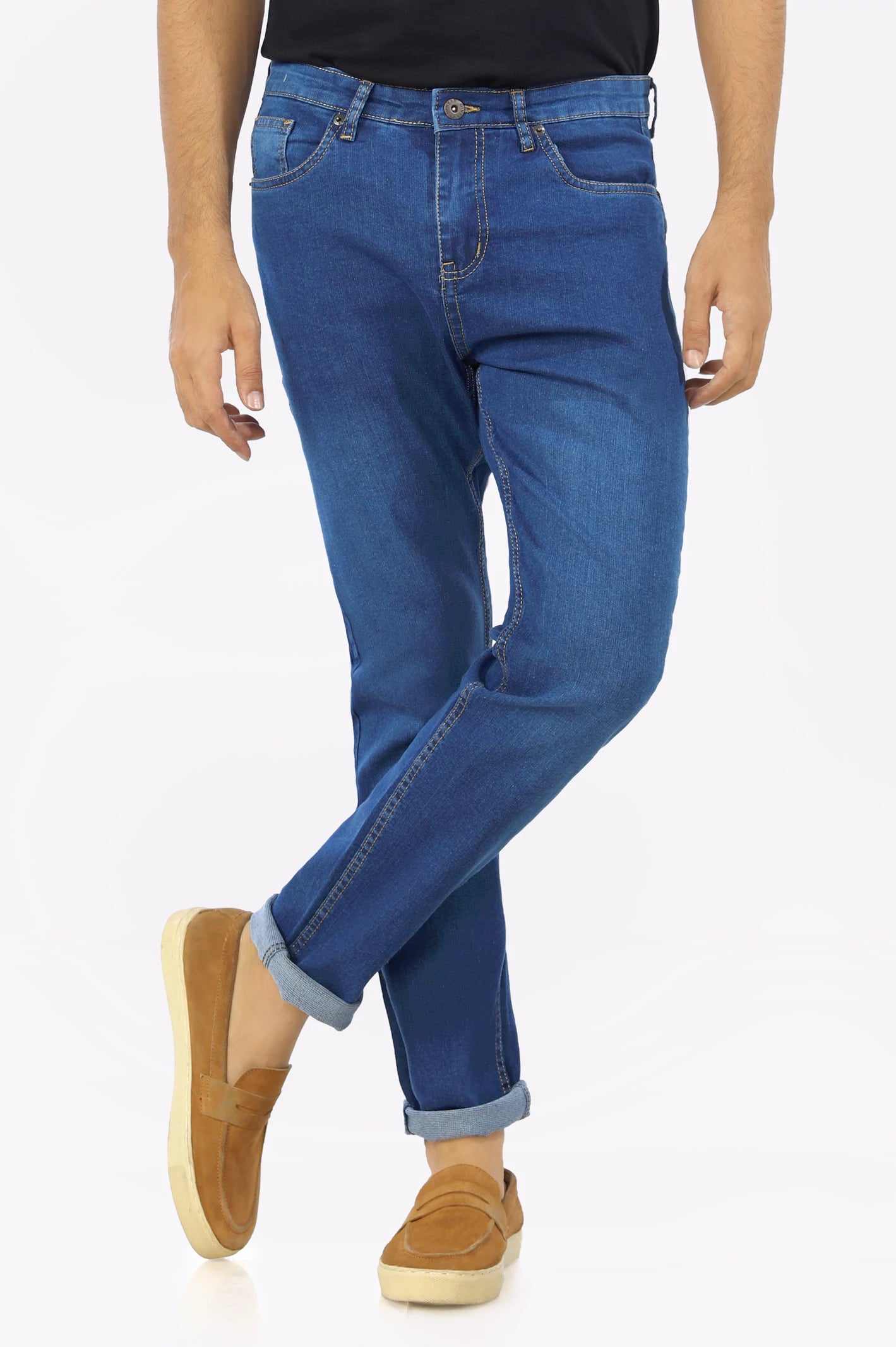 Blue Slim Fit Denim Jeans From Diners