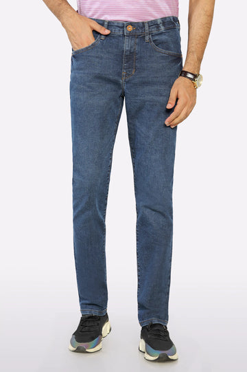 Dark Blue Modern Slim Fit Jeans