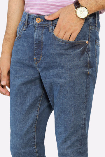 Dark Blue Modern Slim Fit Jeans