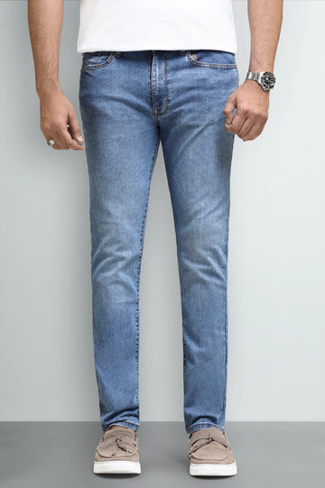 Light Blue Modern Slim Fit Jeans