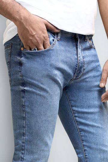 Light Blue Modern Slim Fit Jeans